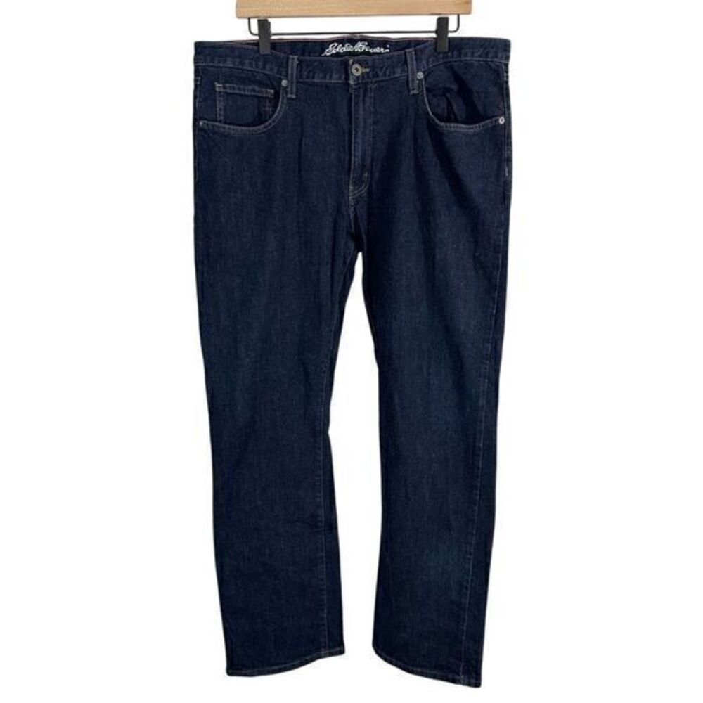 Eddie Bauer Straight Leg Dark‎ Wash Denim Jeans Blue Size 40 x 32 Casual Work